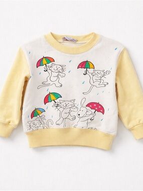 Vintage Melissa Made in Hong Kong Cartoon Sweatshirt size 2T-3T Fleece lined